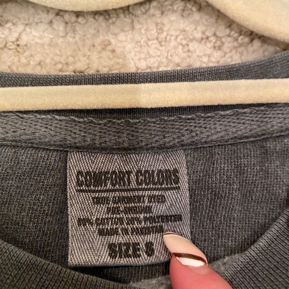 Theta Comfort Colors Sweatshirt Gray Size Small - Picture 2 of 2